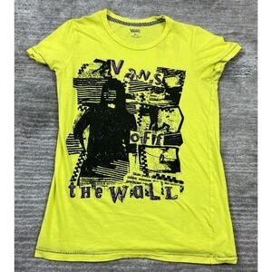 Vans off‎ the Walls Shirt Youth Large Yellow Shortsleeve Casual
